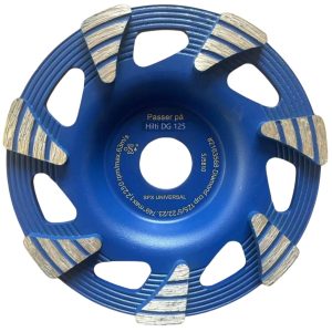 SPX Universal Diamantkopsten 125 mm – ultimativ slibeskive til beton, afretningslag og natursten. Kompatibel med HILTI DGH 130 og standard vinkelslibere med 22,225 mm monteringshul.
