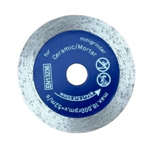 Diamant fliseklinge Ø54 mm til Mini abortech Grinder – præcise snit i keramiske fliser, natursten og cementplader.