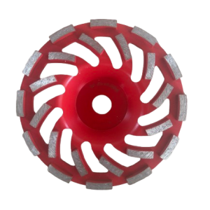 Kopskive Rød Spiderman Ø180 mm – Slidstærk slibeskive til hård beton og gennemhærdede overflader. Passer til vinkelslibere og betonhøvle med 22,2 mm centerhul.